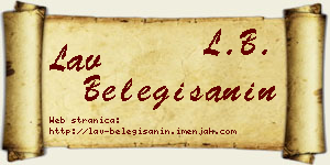 Lav Belegišanin vizit kartica